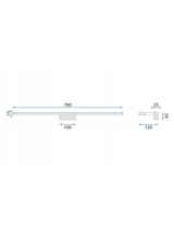 LAMPA KINKIET ŁAZIENKOWY LED NAD LUSTRO 15W 78CM APP370-1W CHROM