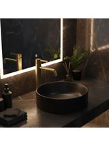 Bateria umywalkowa Rea Foster Złoty Szczotkowany Wysoka