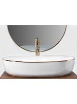 Umywalka nablatowa Rea CLEO 61 Gold Edge