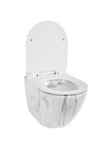Misa WC podwieszana Carlos Rimless Flat Aiax Shiny