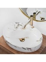 Umywalka nablatowa REA Queen Carrara Shiny