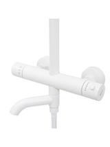Kit de douche avec Thermostat Lungo White Mat