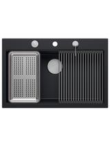 Zlewozmywak granitowy MARC 110 WORKSTATION Czarny