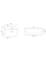 Πάγκος νιπτήρας Rea Carina 50x 38.5 x 12 cm