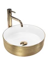 Νιπτήρας πάγκου Rea Sami Brush Gold 36 x 36 x 11.5 cm