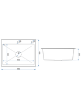 Zlewozmywak stalowy LUKE 110 WORKSTATION Czarny