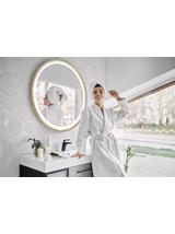 LUSTRO ŚCIENNE LED 90cm MMJ Złote Szczotkowane