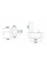 Piiloon asennettava sekoitin Rea Lungo Long Titan + BOX