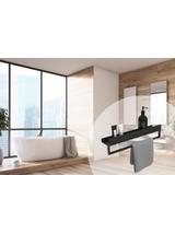 Półka łazienkowa wannowa SF01 60cm czarny mat