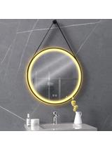LUSTRO OKRĄGŁE LED WISZĄCE NA PASKU 80cm 105