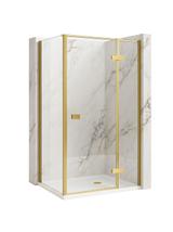 Sprchovací kút Rea Atlas 100x90 Brush Gold