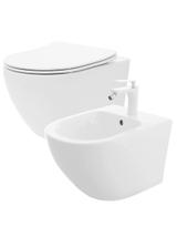 Zestaw Misa WC Carlo Mini Rimless Flat + Bidet Carlo Mini