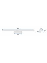 LAMPA KINKIET ŁAZIENKOWY LED NAD LUSTRO 80CM APP841-1W FLAT Chrom