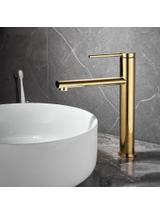 Βρύση νιπτήρα REA OVAL, Gold High
