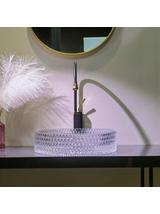 Umywalka nablatowa Rea Cristal Transparent 39