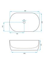 Πάγκος νιπτήρας Rea AMELIA MINI Μ38 x Π 26 x Υ 12 cm