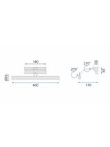 LAMPA KINKIET ŁAZIENKOWY LED NAD LUSTRO 5W 40CM APP364-1W CHROM