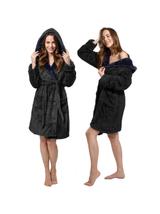 Szlafrok damski Jordan Black Navy M