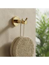 Wieszak łazienkowy Dwuramienny 5605 Leo Złoty