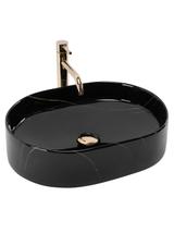Umywalka nablatowa Rea Nadia 50 Black Stone