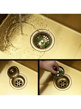 Stainless steel sink Liam BRUSH GOLD
