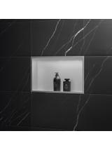 bathroom shelf 30x45 steel brush