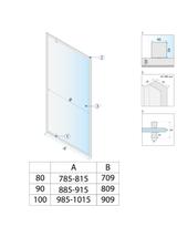 Shower door Rea Primo Swing 100 Chrome