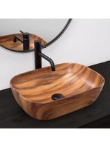 Umywalka nablatowa Rea Belinda Wood Mat
