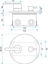 Shower system Rea Ontario Brush Copper + BOX