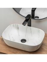 Umywalka nablatowa Rea Belinda Marble Marmur Mat