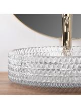 Umywalka nablatowa Rea Cristal Transparent 39