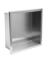 PÓŁKA WNĘKOWA ŁAZIENKOWA 30x30 stal szczotkowana