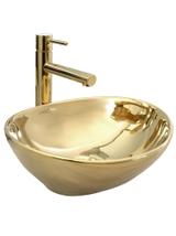 Umywalka nablatowa Rea Sofia Gold