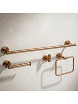 Juego de accesorios de baño GRID Brush Copper 4 piezas