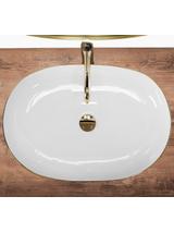 Umywalka nablatowa Rea CLEO 61 Gold Edge