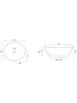 Lavabo sobre encimera Rea Sofia Gold / White