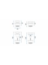 Universal Click-Clack Νιπτήρας Siphon Rea Black Antique