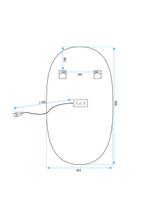 LUSTRO ŚCIENNE LED OLL 60x90 cm Złote Szczotkowane