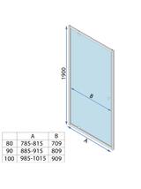 Porta doccia Rea Primo Swing 90 Chrome