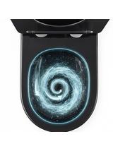 WC Schüssel Randlos Rea Carlo Mini Tornado Black Gold Egde