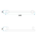 Badkamerhanger 16101 Aristo Brush Copper