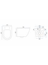 Misa WC podwieszana Carlos Slim Rimless Granit Matt