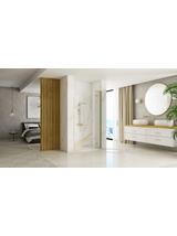 Porte de douche Rea Hugo 80 Gold Brush + profilé