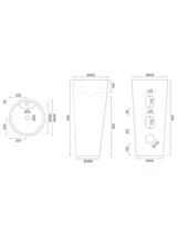 Freestanding ceramic basin Blanka Savana Matt