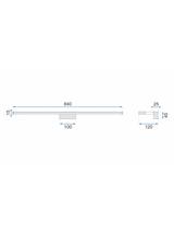 LAMPA KINKIET ŁAZIENKOWY LED NAD LUSTRO 18W 90CM APP371-1W CHROM