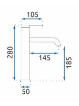 Baterie pentru baie Rea Spot Brush Gold High