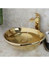 Umywalka nablatowa Rea Sofia Gold