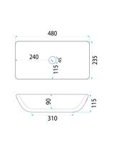 Ceramic Countertop Basin Rea Maria