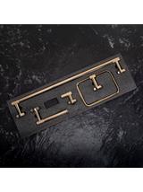Bathroom Accessories Set GRID Gold 4 Pieces
