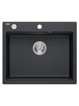 Zlewozmywak granitowy KURT 110 WORKSTATION Czarny Nakrapiany